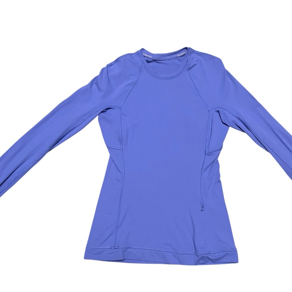 Lululemon It’s Rulu Run Long Long Sleeve Shirt Blue 2 Running Gym Callanetics